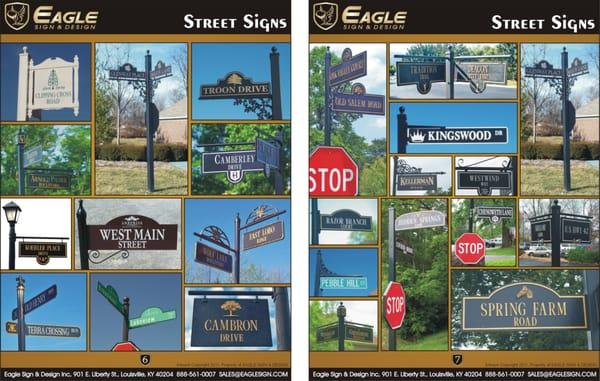 NEIGHBORHOOD STREET SIGNS - CAST BRONZE AND ALUMINUM