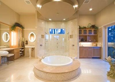 Mercer Island new construction, spa-like master bath