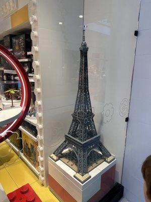 The magnificent Eiffel Tower build in the front widow