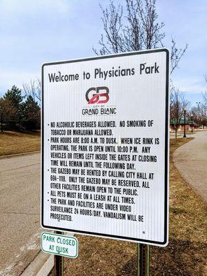 Physicians Park Rules and Regulations