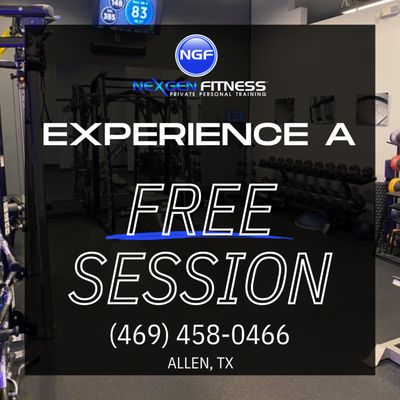 Experience a FREE Session!  Call (469) 458-0466 today to schedule!