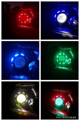 These are some shots of the custom headlights from Kustom54 that the Steele Shop installed for me!