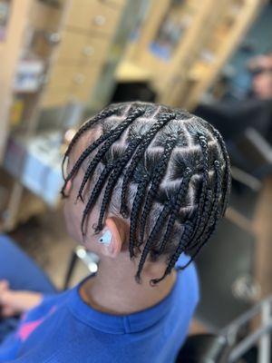 Men cuts and braids