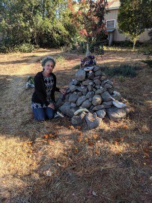 I build Apachetas - outdoor altars that infuse energy into a place, creating balance and honoring all beings