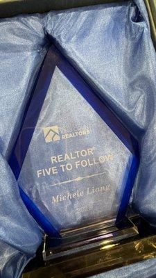 Michele Liang, "Five to Follow" Award Seattle King County REALTORS®