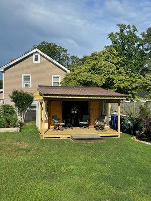 Shed roof extension