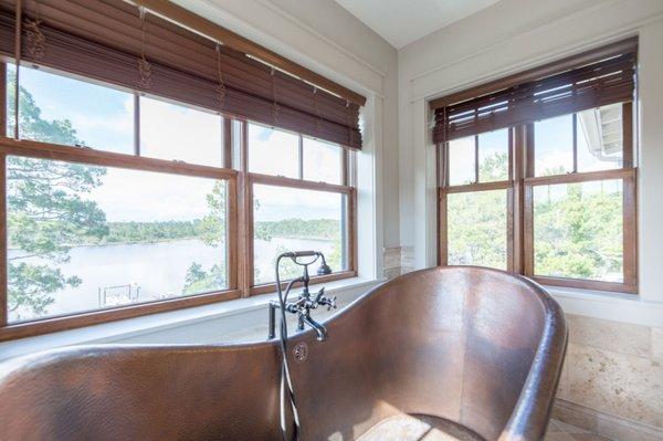 Copper tub with a view.