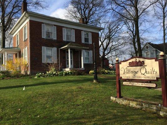 Our shop is in the heart of Canfield, in a historic home built in 1861.