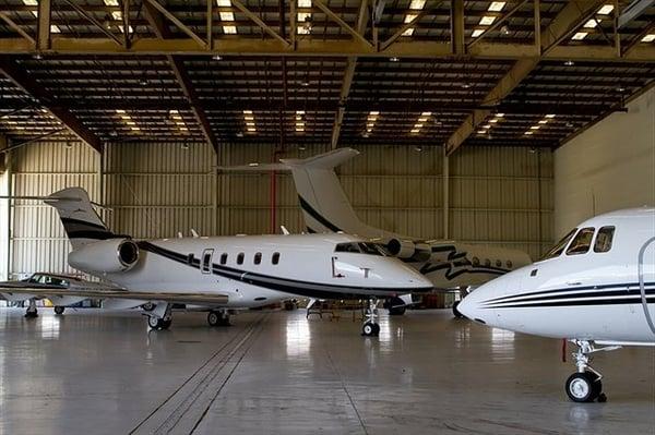 Interior hangar photograph