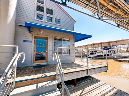 Our office at the Sacramento Riverbank Marina.