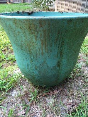 Outdoor Ceramic Pot - Before