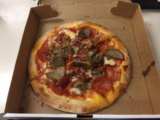 Personal pan meat lovers pizza, very good