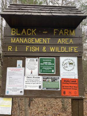 Trail head entrance sign