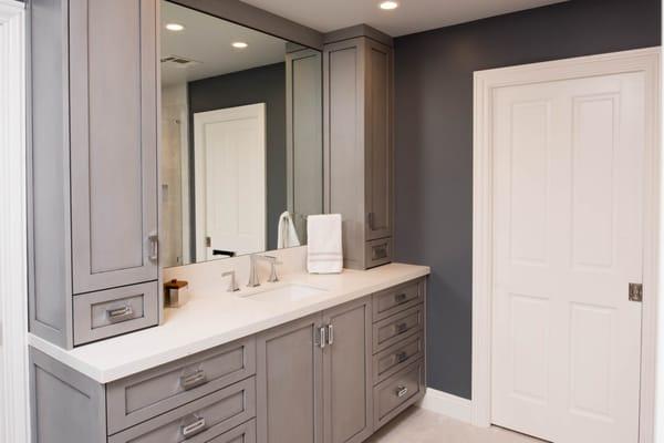 Shaker style vanity with towers