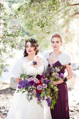 Bold Purple Wedding Bouquet by Rebelle Fleurs Event Design