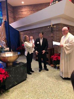 Baptism of Michael Thomas Galey with Fr Mark Brauer