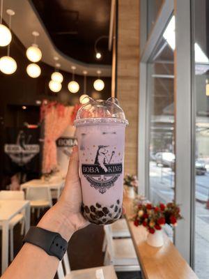 Taro Milk Tea with Boba