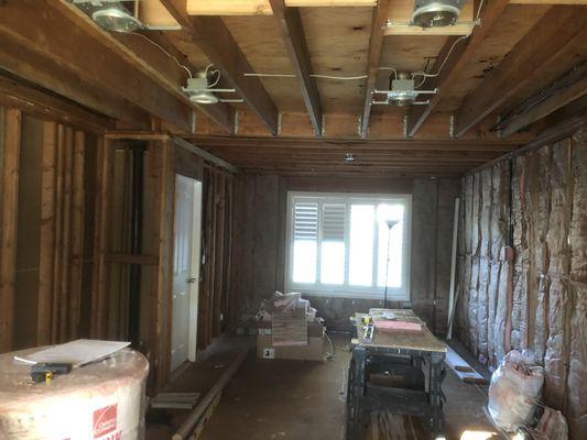 Ceiling and wall framing