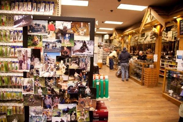 Our community photo board, with the hunting counter in the background.