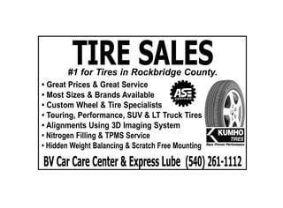 Lexington & Buena Vista, VA Tire Sales