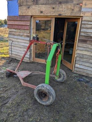 First build prototype pull behind log skidder