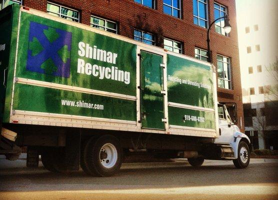 Recycling collection truck