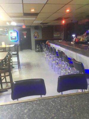 New floors in the bar