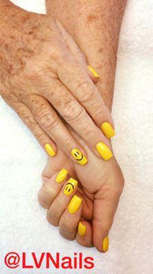 SNS/Dipping Gel (Smiley Face Design)