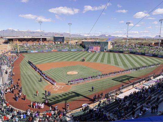 Salt River Fields at Talking Stick. Home of the Arizona Diamondbacks and the Colorado Rockies.