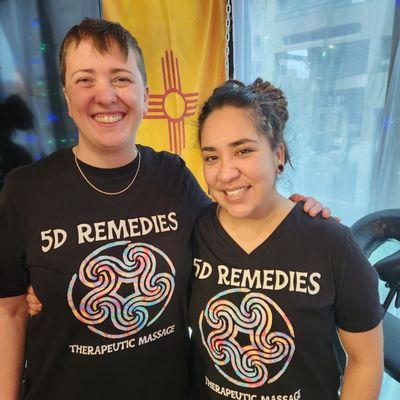 Owners and licensed massage therapists of 5D Remedies