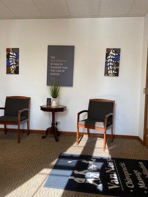 Waiting area of Van Ness Chiropractor