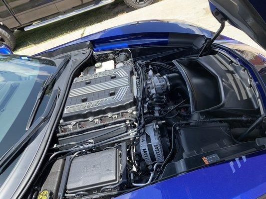 Engine bay cleaned