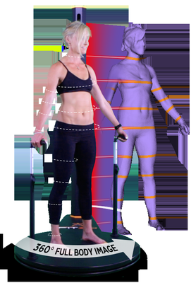 Our FIT 3D takes a Full body scan and gives you EXACT body measurements , body fat percentage so you know what steps to take for fitness!