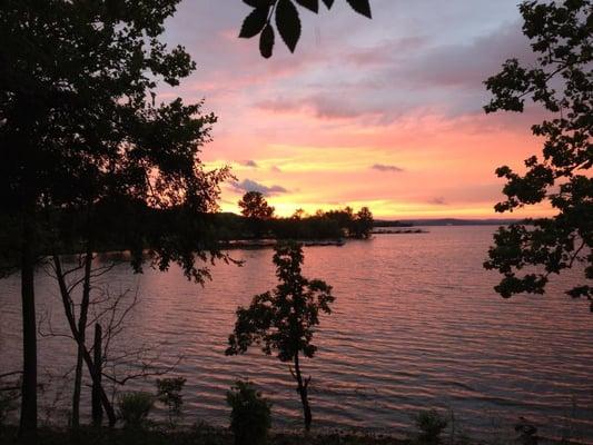 Sunset view of Table Rock Lake from in front of our room!