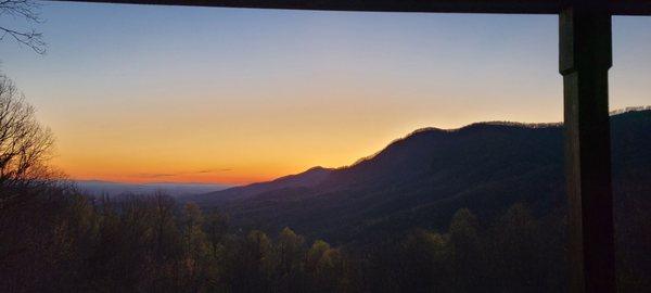 Sunrise from the cabin