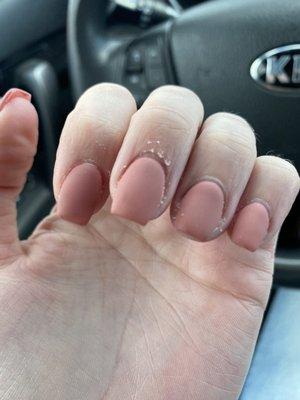 Gap in paint and cuticles