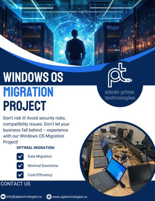 Upgrade now to the latest Windows version! Avoid security risks & compatibility issues. Our migration project ensures a seamless transition.