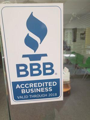 We are accredited company through Better Business Bureau.