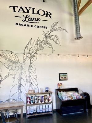 Wall art, coffee beans & other merch for sale