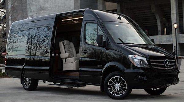 Our Mercedes Sprinter is the best luxury experience for your traveling needs. Seats 15 passengers.