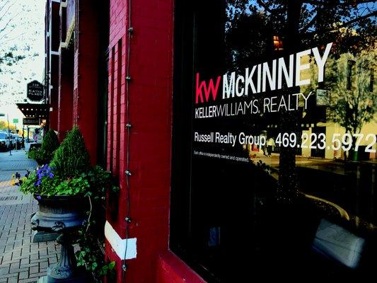 Russell Realty Group KW McKinney in historic downtown McKinney, Texas.