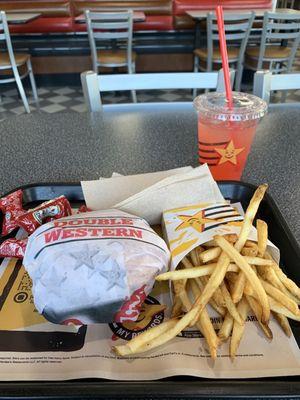 Double Western Bacon Cheeseburger Combo w/ Hand-Crafted Strawberry Lemonade