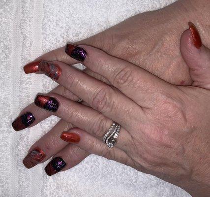 Halloween Themed nails. BrandiPaul Nails is amazing!