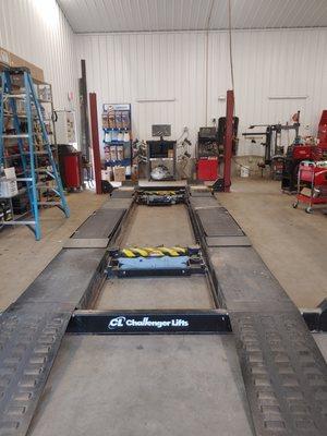 New wheel Alignment equipment.