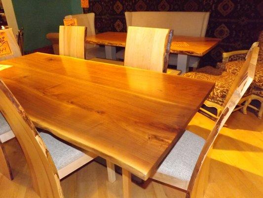 Live Edge Dining Table and Chairs