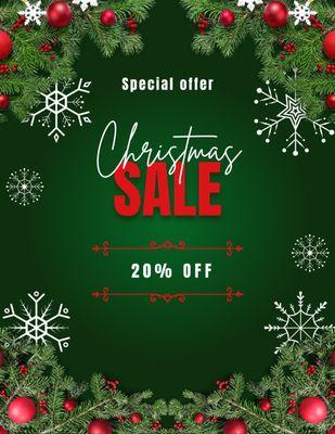 Christmas Sale 20% Off Storewide