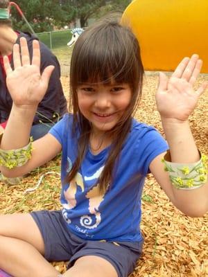 Nature bracelets with wild mustard blossoms :-)