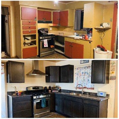 My KITCHEN!  Before & After.