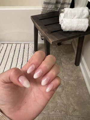 Ombré dip manicure