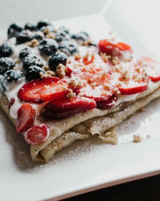 The 4th of July special: the berry cheesecake crepe